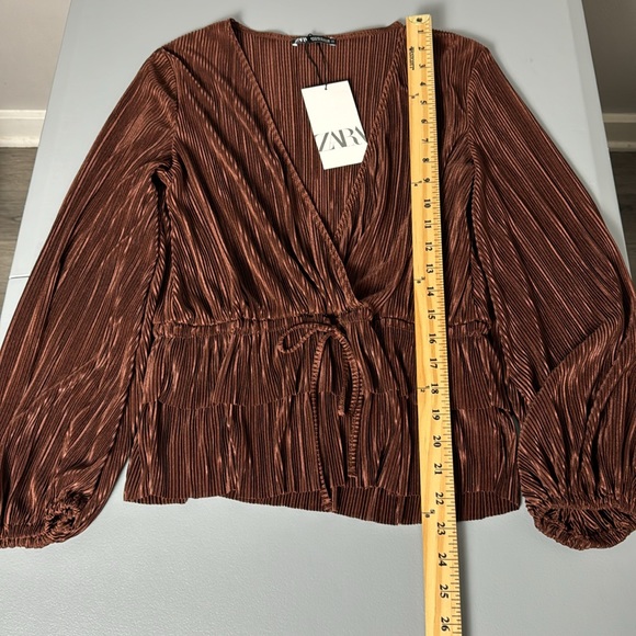 Zara Plisse Pleated Top - Picture 10 of 12